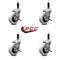 Service Caster 3 Inch Thermoplastic Wheel 7/8 Inch Expanding Stem Caster with Brakes, 4PK SCC-EX05S310-TPRS-SLB-78-4 - alternate 3